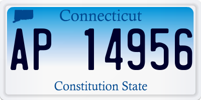 CT license plate AP14956