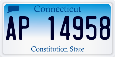 CT license plate AP14958