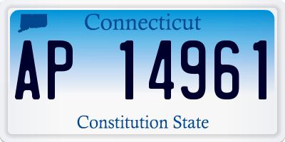 CT license plate AP14961
