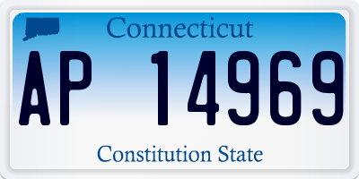 CT license plate AP14969