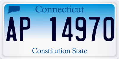 CT license plate AP14970