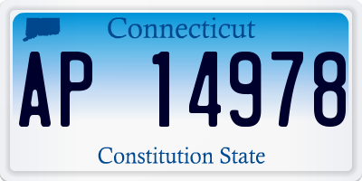 CT license plate AP14978