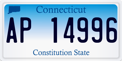 CT license plate AP14996