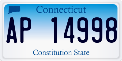 CT license plate AP14998