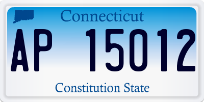 CT license plate AP15012