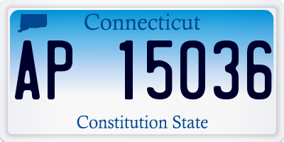 CT license plate AP15036