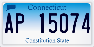 CT license plate AP15074