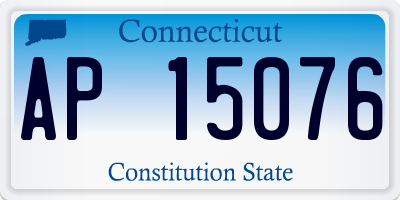 CT license plate AP15076