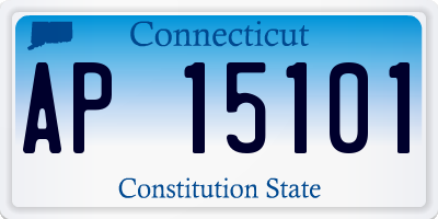 CT license plate AP15101