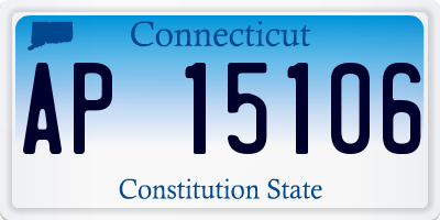 CT license plate AP15106