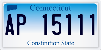 CT license plate AP15111