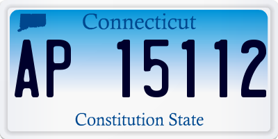 CT license plate AP15112