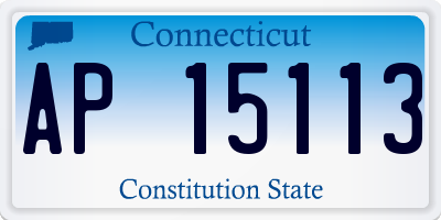 CT license plate AP15113