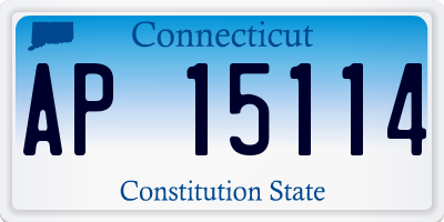 CT license plate AP15114