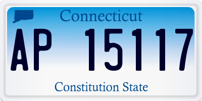 CT license plate AP15117