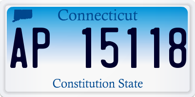 CT license plate AP15118