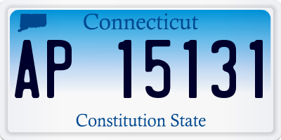 CT license plate AP15131