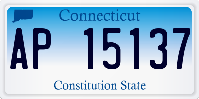 CT license plate AP15137