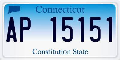 CT license plate AP15151