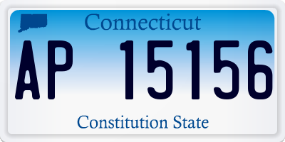 CT license plate AP15156
