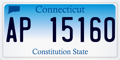 CT license plate AP15160