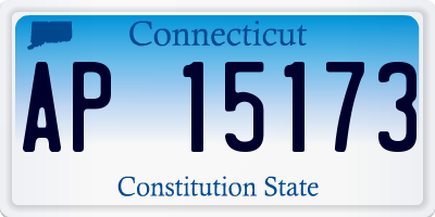 CT license plate AP15173