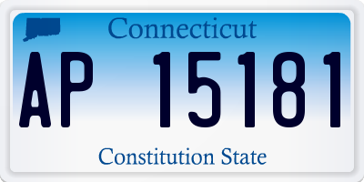 CT license plate AP15181