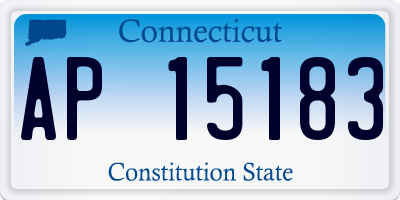 CT license plate AP15183
