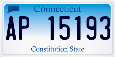 CT license plate AP15193