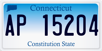 CT license plate AP15204
