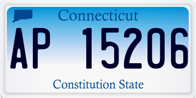 CT license plate AP15206