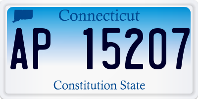 CT license plate AP15207