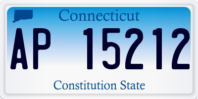 CT license plate AP15212