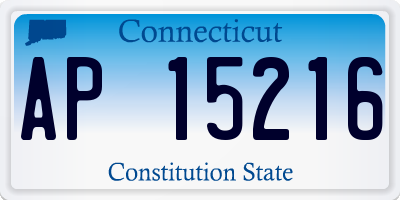 CT license plate AP15216