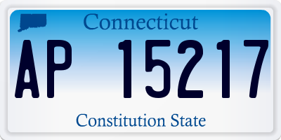 CT license plate AP15217