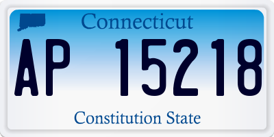 CT license plate AP15218