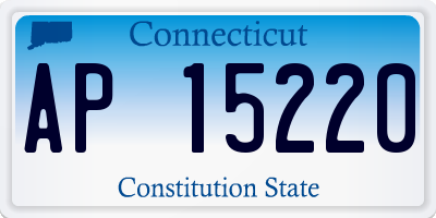 CT license plate AP15220