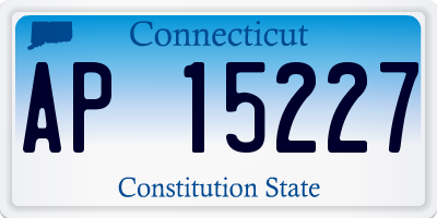 CT license plate AP15227