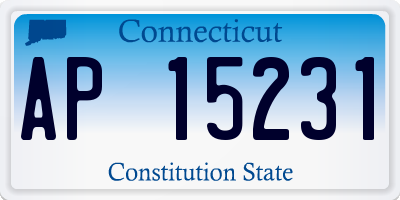 CT license plate AP15231