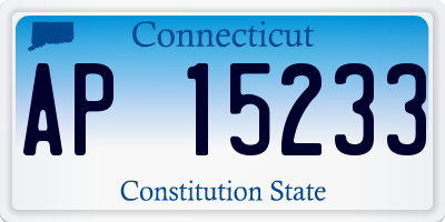 CT license plate AP15233