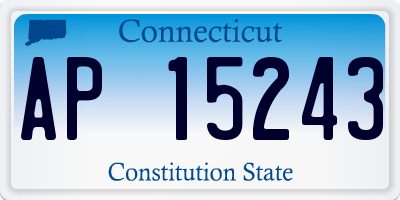 CT license plate AP15243