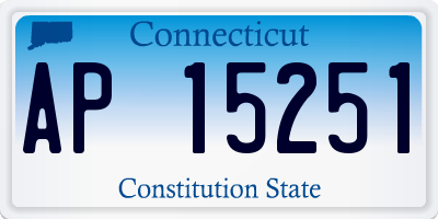 CT license plate AP15251