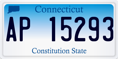 CT license plate AP15293