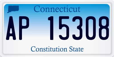 CT license plate AP15308