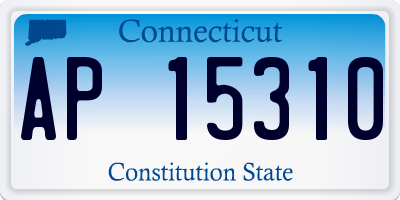 CT license plate AP15310