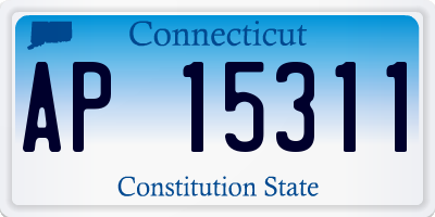 CT license plate AP15311
