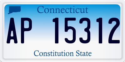 CT license plate AP15312