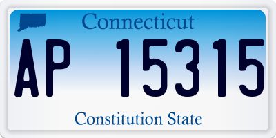 CT license plate AP15315