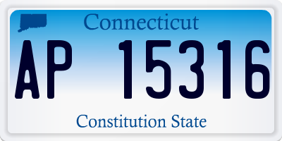 CT license plate AP15316