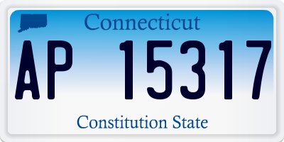 CT license plate AP15317